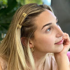 Camila Paris CP2913 French Hair Clip for Women, Set of 6 Extra Small Gold, Girls Hair Claw Clip Jaw Fashion Durable Styling Hair Accessories for Women, Ladies Strong Hold Grip Clamp, Made in France