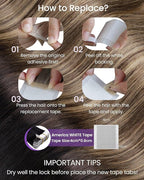 LaaVoo Ombre Tape in Hair Extensions Human Hair Tape in Extensions 14 Inch Natural Black to Medium Brown Mixed Caramel Brown H40pcs/100g