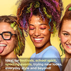 Hally Hair Temporary Hair Color, Shade Stix (Yellow) - Hair Makeup Accessories for Kids, Teens & Adults - 12 ml Washable Hair Chalk & Dye for Festivals, Sporting Events & Parties