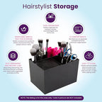 Hair Dresser Organizer - Shear Holder for Stylist - Hairstylist Organizer for Station - Scissor Holder Box - Hairstylist Accessories - Holder for Scissors (Black)