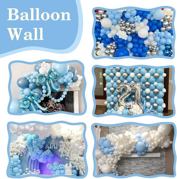 Blue White Link Balloons - Image 4