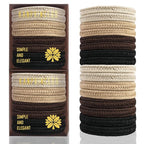 16Pcs Hair Ties For Thick Hair, Strong Stretchy Hair Bands For Women Girls, No Slip Braided Hair Ties No Damage, Ponytail Holders-Exceptionally Secure with Gentle Hold (Set 8)