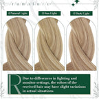RUNATURE Human Hair Clip in Extensions Straight, Remy Clip in Hair Extensions Real Human Hair for Women, Remy Brazilian Hair, 16 Inch 50g 3pcs #8P60 Ash Brown Highlight Platinum Blonde