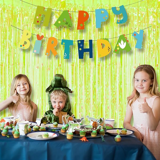 BRAVESHINE Iridescent Foil Fringe Curtains | Party Streamers Photo Backdrop | 2 - Image 5