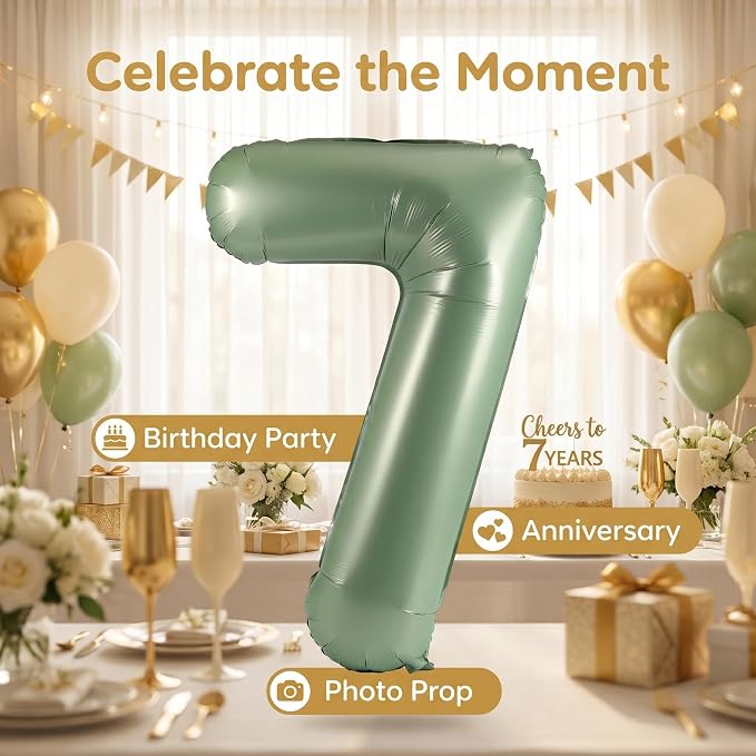 YPSelected 32 Inch Large Foil Helium Number Balloon Birthday Wedding Party 0-9 - Image 3