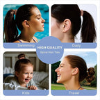 Spiral Hair Ties, 24-Pc No Crease Coil Hair Bands for Thick Hair, No Damage Phone Cord Hair Elastics Hair Scrunchies for Thin Hair, Multi-Color Ponytail Holders for Women Girls Kids