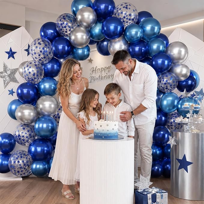 Navy Silver Balloons - Image 4