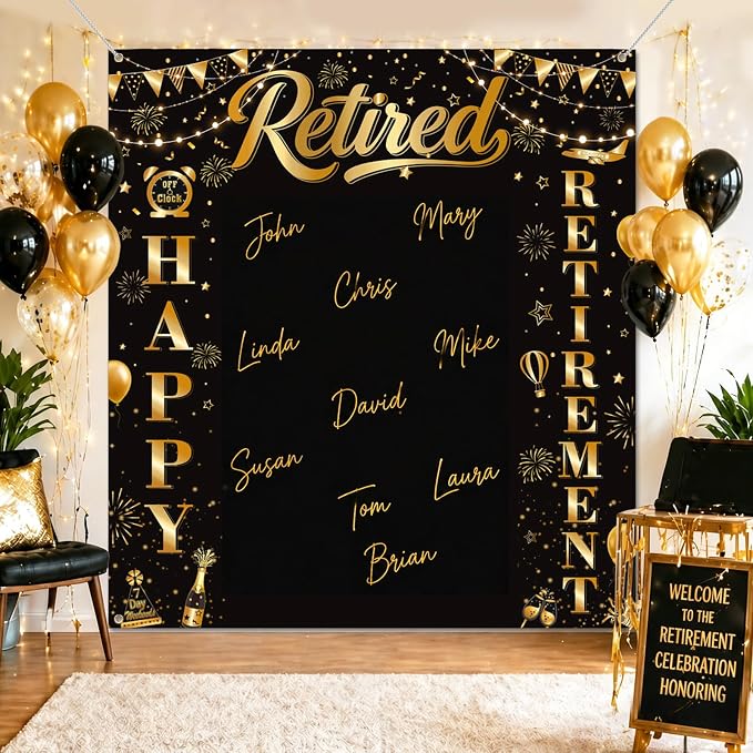 YTHETM Retirement Party Decorations Retirement Backdrop - Image 4