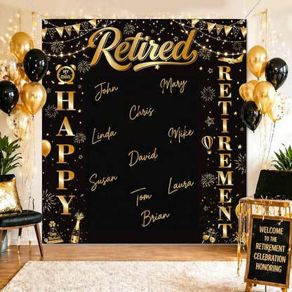 YTHETM Retirement Party Decorations Retirement Backdrop - Image 4