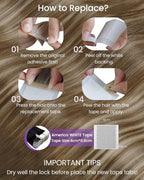LaaVoo Tape in Human Hair Extensions Ombre Hair Extensions Tape in Balayage Dark Brown to Blonde Tape on Hair Extension Silky Straight Hair 18inch 20pcs 50g