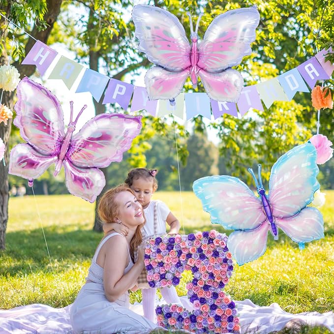 6 Pieces 39 Inches Butterfly Balloons - Image 3