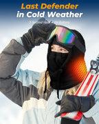 Heated Balaclava Cold Winter Gifts for Women Rechargeable 6000 mAh Battery Packs Warm Gift