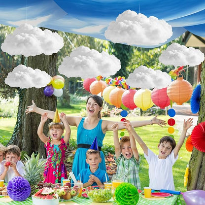 VioraWhite 9 Pcs Blue Sky White Cloud Ceiling Decor Include 12 x 2 ft - Image 6