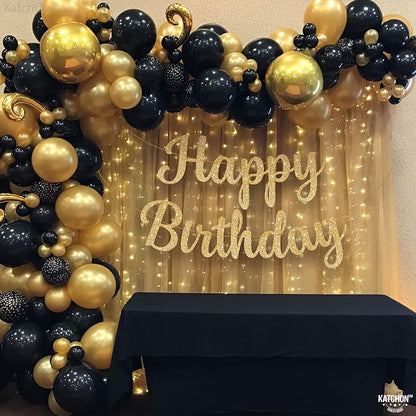 KatchOn Glitter Gold Happy Birthday Banner- 10 Ft, Birthday Decorations | - Image 8