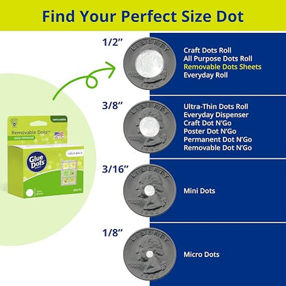 Glue Dots, Removable Dots Value Pack, Double-Sided, .5 Inch, 600 Dots, DIY - Image 5