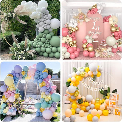 Black Balloon Arch Stand Kit, 9.3ft & 6ft Free Bending Soft Balloon Flower - Image 6