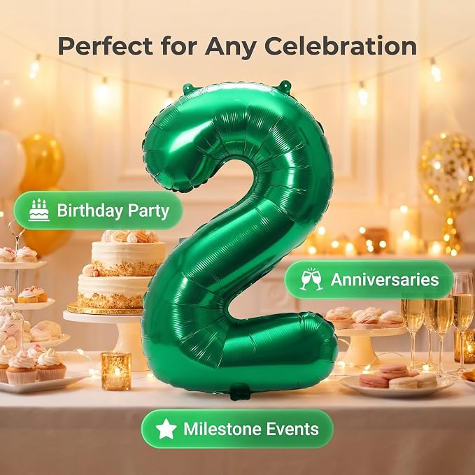 YPSelected 32 Inch Large Foil Helium Number Balloon Birthday Wedding Party 0-9 - Image 5