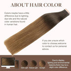 GOO GOO Tape in Hair Extensions Human Hair, 1D/2C/4E Chocolate Dip Color Melt, 12inch 40g 20pcs, Skin Weft Seamless Invisible, Silky Straight with Thick Ends, Remy Human Hair