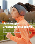 Winter Sport Headband Ear Warmer - Windproof Forehead & Breathable Fleece Headband for Skiing, Running, Cycling