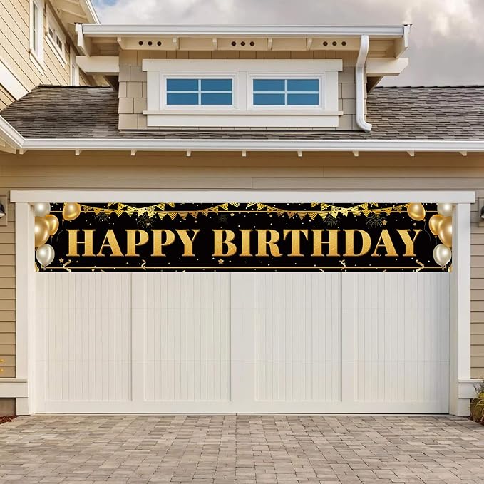 Black Gold Birthday Banner for Happy 1st to 100th - Image 6