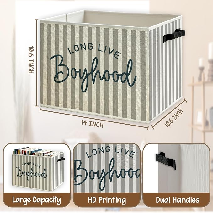 Boy Nursery Foldable Storage Bins Box - Image 5