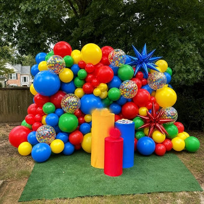 Rainbow Colorful Balloons Arch Kit - Image 7