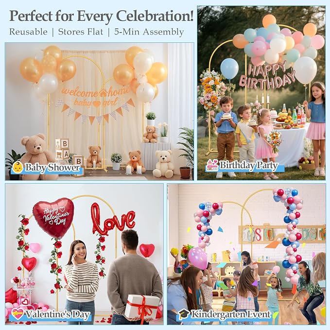 7.2FT 6FT Wedding Arch Backdrop Stand - Image 6