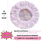 AKISS Flaxseed Deep Conditioning Heat Cap Portable Microwave Hot Bonnet Therapy Hair care Cap For Women (Pink/Unicorn, Large)