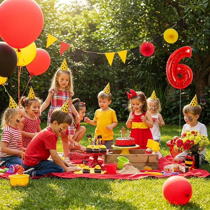 TONIFUL Number Balloon 16 Inch 10 Pcs Fat Red 0-9 Birthday Number Balloons | - Image 3