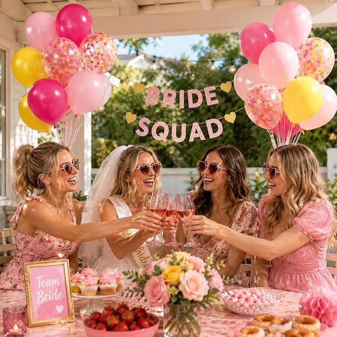60pcs Pink and Yellow Balloons 12inch - Image 6