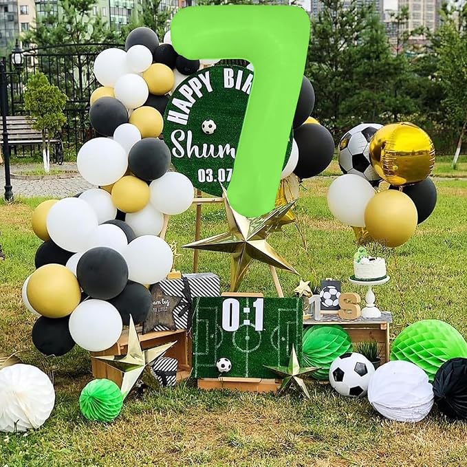 Fluorescent Green Number Balloon 40 inch Giant Foil Helium Balloons Green - Image 5