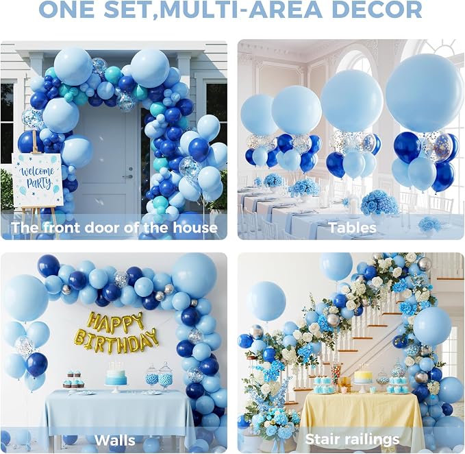 LovesTown 18 Inch Pastel Blue Balloons - Image 4