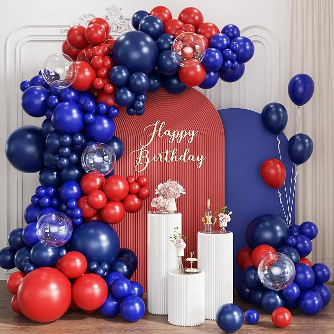 Blue and Red Balloon Garland Arch Kit by Unknown