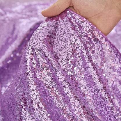 Lavender Sequin Backdrop Curtains, 2 Panels 2FTx8FT Lavender Curtain Backdrop - Image 4