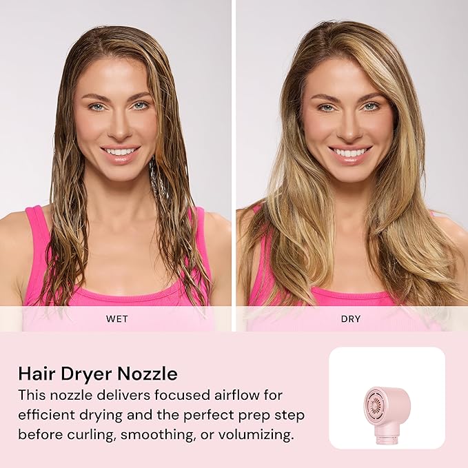 L'ANGE HAIR TurboStyle All-in-One Air Styling & Drying System | 5-in-1 Attachments with Auto-Wrap Curlers & Volumizing Brush | Fast-Drying Brushless Motor Dryer | Dual Voltage | All Hair Types (Black)