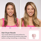 L'ANGE HAIR TurboStyle All-in-One Air Styling & Drying System | 5-in-1 Attachments with Auto-Wrap Curlers & Volumizing Brush | Fast-Drying Brushless Motor Dryer | Dual Voltage | All Hair Types (Blush)