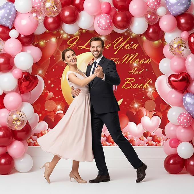 Red Backdrop Anniversary Decoration - Image 5
