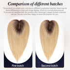 starluck Hair Toppers for Women Real Human Hair, 5"*5.5"Large Coverage Ombre Light Blonde HairTopper No Bangs,100% Real Human HairToppers for Women with ThinningHair,Cover Gray Roots