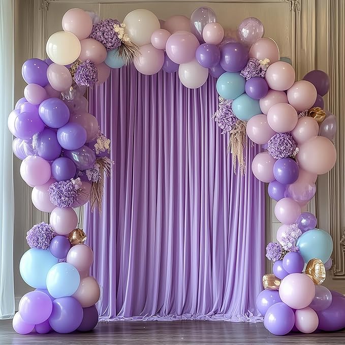 Lavender Purple Backdrop Curtain Drapes - Image 5