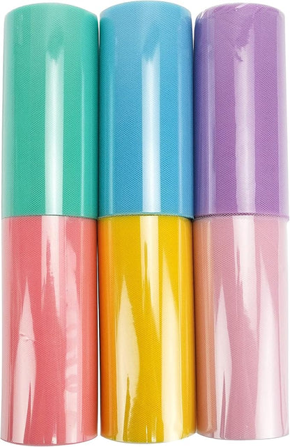 Pastel Tulle Ribbon 6 Rolls Tulle Fabric Spool Ribbon, 6 inch by 25 Yards/Spool - Image 8