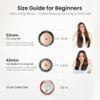 AIMIKE Round Brush for Blow Out, Extra Long Round Hair Brush w/Nano Thermal Ceramic & Ionic Tech, for Blow Drying & Styling, Curling and Shine - Barrel 1.7 inch