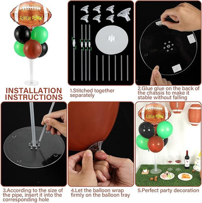 4 Sets Football Party Balloons Stand Kit - Image 3