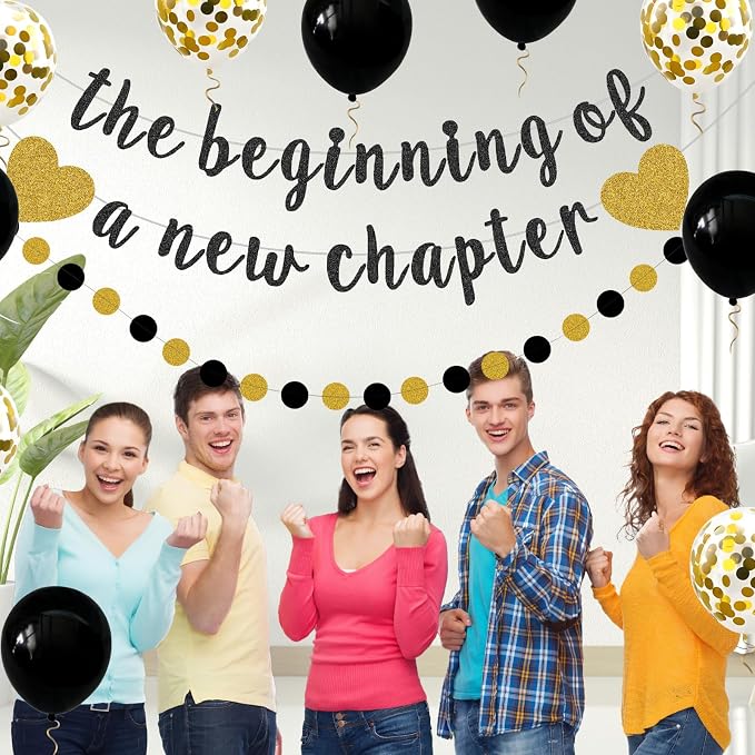 The Beginning of a New Chapter Banner Funny Going Away Party Graduation Happy - Image 7