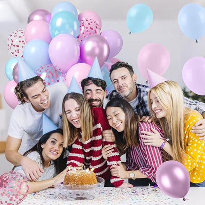 Pastel Pink Blue Purple Balloons - Image 5