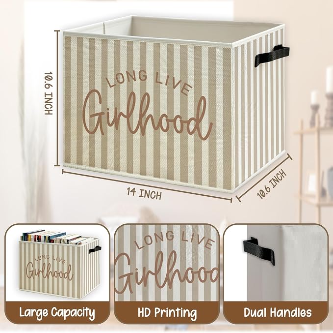 Girl Nursery Foldable Storage Bins Box - Image 5