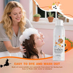 Orange Temporary Hair Color Spray for Kids, Silver Instant Colored Hair Dye Alternative for Boys Girls Teens Men Women, Quick Styling for Party Christmas Halloween, Disposable Washable, 150ml