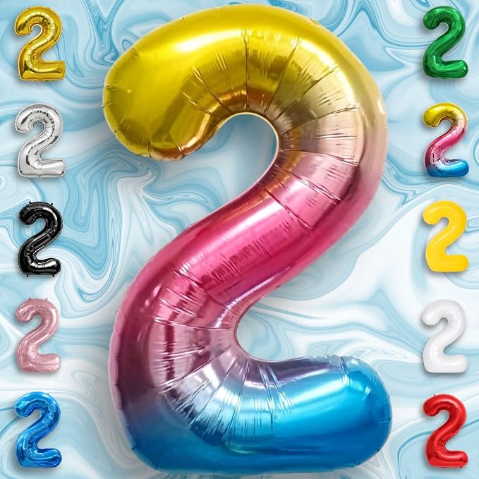 Black Number 0 to 9 Mylar Balloon 40 Inch - Image 3