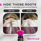 Temporary Hair Color, Fun Colored Hair Powder - Temporary Hair Dye, Root Concealer, Hair Texturizer, Kabuki Applicator with Detail Brush Included (Purple Reign)