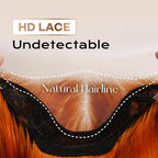 BLL Ginger Wig, Lace Front Wigs Pre-Plucked 13x4 Synthetic HD Lace Front Wigs Long Straight Glueless Ready to Wear Orange Wig For Black Women 26inch