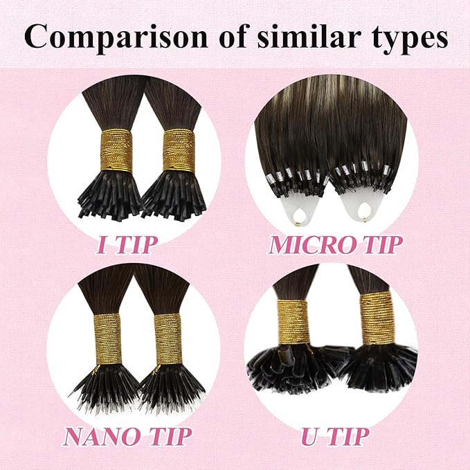 YoungSee Microlink Hair Extensions Human Hair Balayage Micro Bead Hair Extensions Human Hair Dark Brown Roots Ombre Blonde Bead Hair Extension 18In 50g 50s Remy Extension for Thin Hair